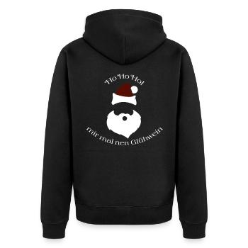 Noël Ho apporte-moi un vin chaud Nikolau - Veste à capuche bio Premium Unisexe - noir - Dos - Nico (187cm)