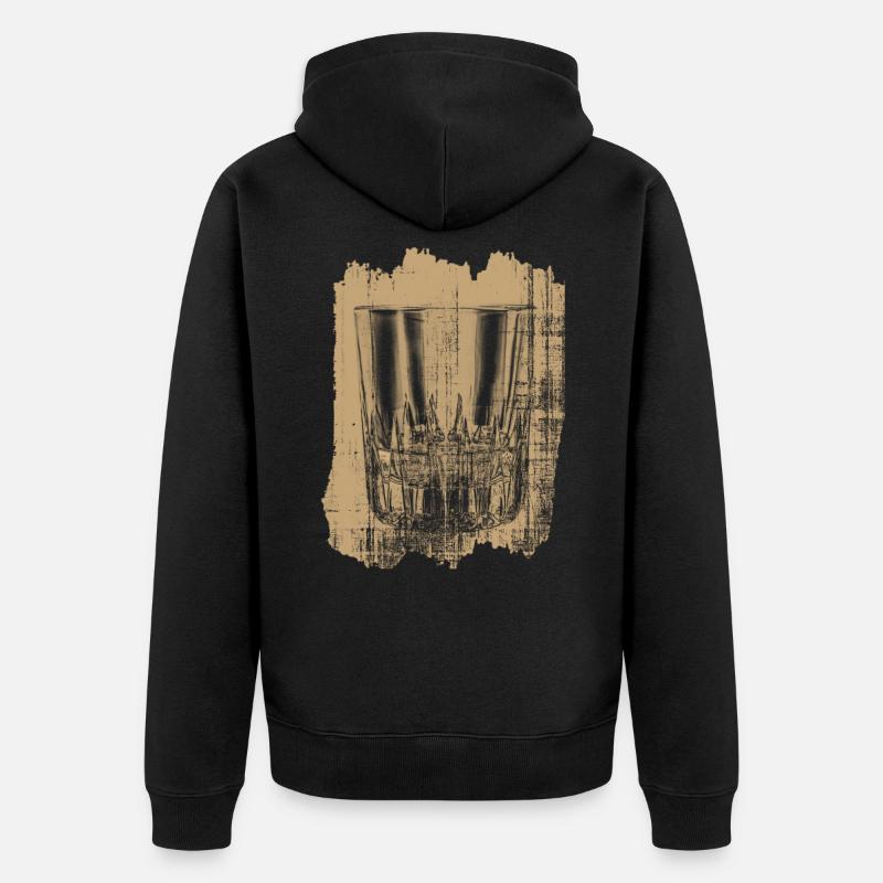 Whiskey - Unisex Premium Bio Zip Hoodie - Schwarz