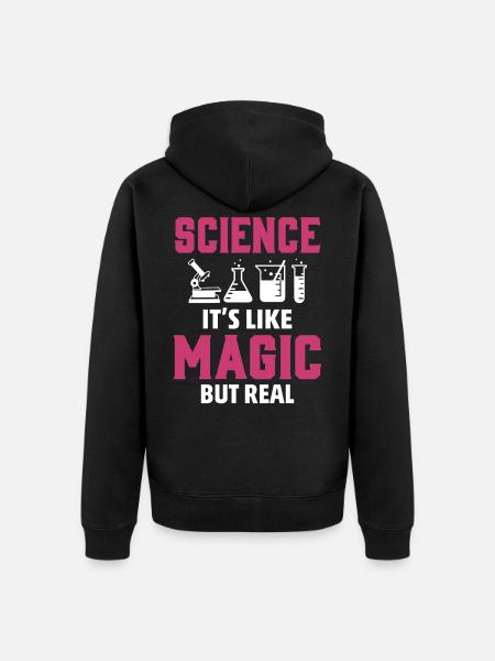 science - Unisex Premium Organic Zip Hoodie - black