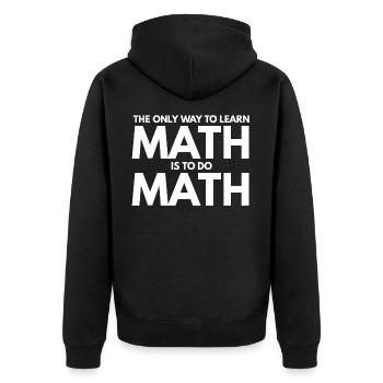 Math Math Teacher School Nerd Gift 1 - Veste à capuche bio Premium Unisexe - noir - Dos - Nico (187cm)