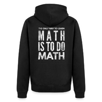 Mathematiker Schule Lehrer Mathe Pi Geschenk 8 - Unisex Premium Bio Zip Hoodie - Schwarz - Hinten - Nico (187cm)