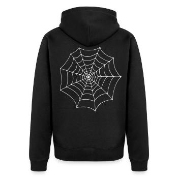 Toile d’araignée - Veste à capuche bio Premium Unisexe - noir - Dos - Nico (187cm)