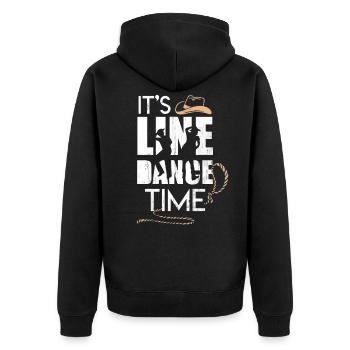 danse en ligne - Veste à capuche bio Premium Unisexe - noir - Dos - Nico (187cm)