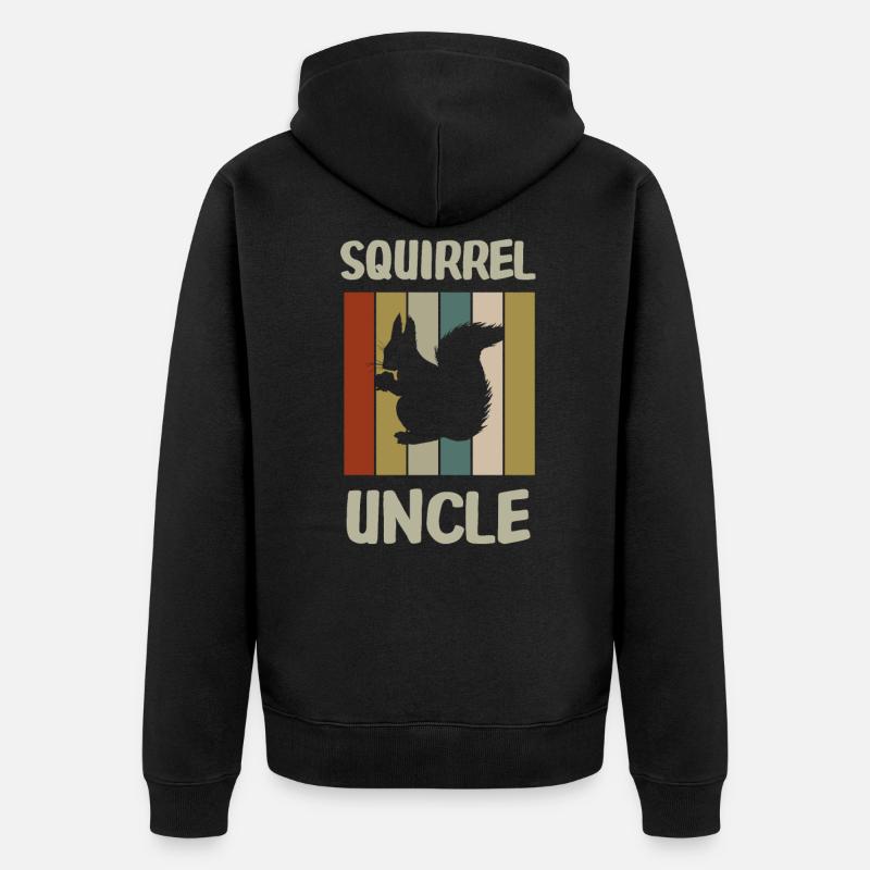 eichhoernchen onkel - Unisex Premium Bio Zip Hoodie - Schwarz