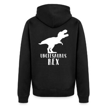 Unclesaurus Rex - Veste à capuche bio Premium Unisexe - noir - Dos - Nico (187cm)