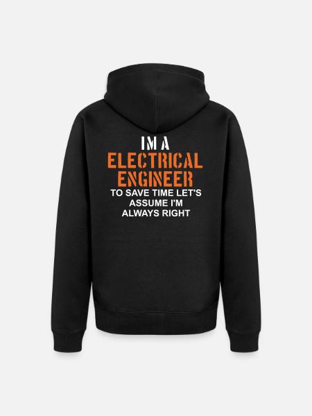Elektrotechnik - Unisex Premium Bio Zip Hoodie - Schwarz