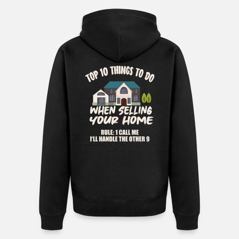 Agent immobilier agent immobilier - Veste à capuche bio Premium Unisexe - noir