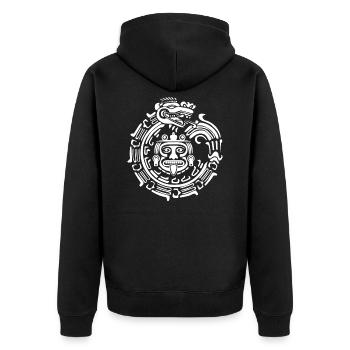 Quetzalcoatl - Veste à capuche bio Premium Unisexe - noir - Dos - Nico (187cm)
