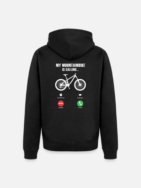 Mountainbike Lover - Unisex Premium Bio Zip Hoodie - Schwarz
