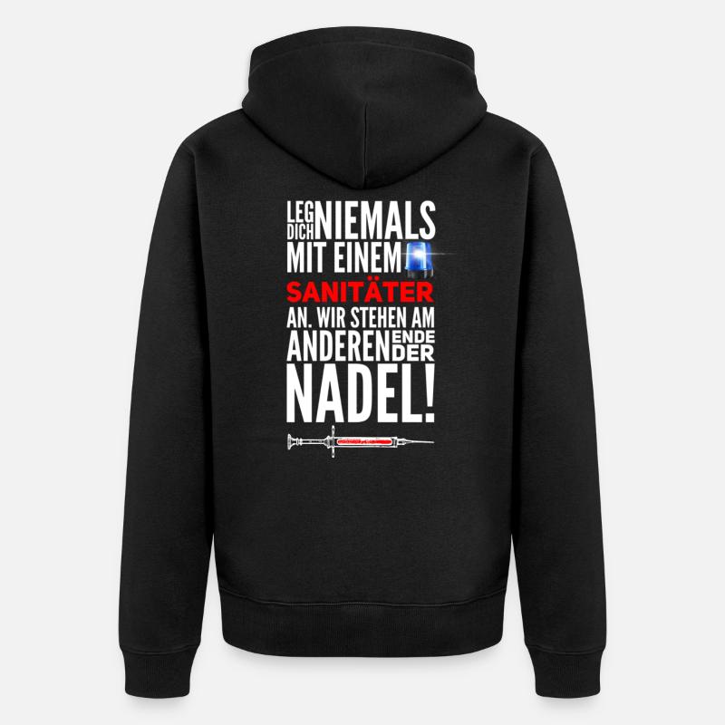 Technischen Rettungssanitäter - Unisex Premium Bio Zip Hoodie - Schwarz