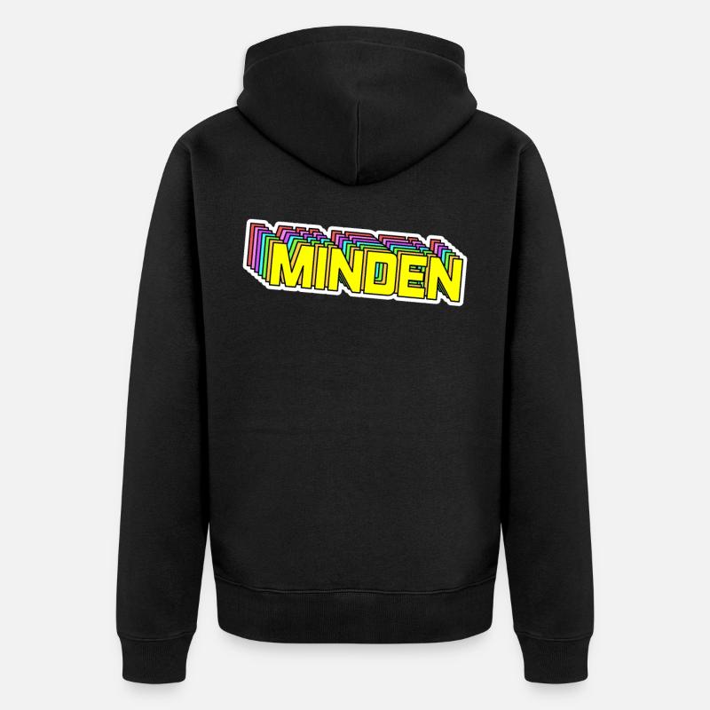 Minden - Unisex Premium Bio Zip Hoodie - Schwarz