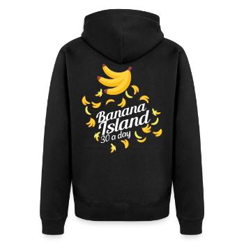 Régime de l'île aux bananes. 30 bananes par jour. cadeau - Veste à capuche bio Premium Unisexe - noir - Dos - Nico (187cm)