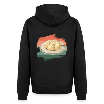 Dumplings dumplings bread dumplings Germany graphic - Unisex Premium Organic Zip Hoodie - black - Back - Nico (187cm)