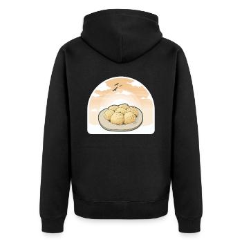 Dumplings dumplings bread dumplings Germany graphic - Unisex Premium Organic Zip Hoodie - black - Back - Nico (187cm)