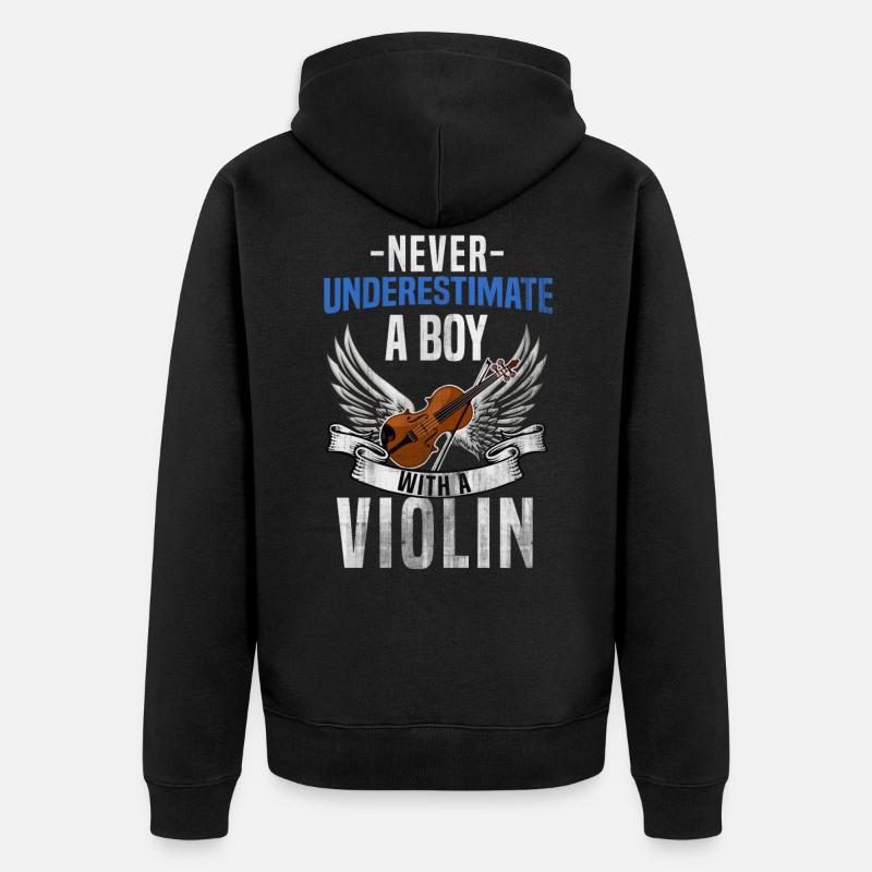 violon - Veste à capuche bio Premium Unisexe - noir