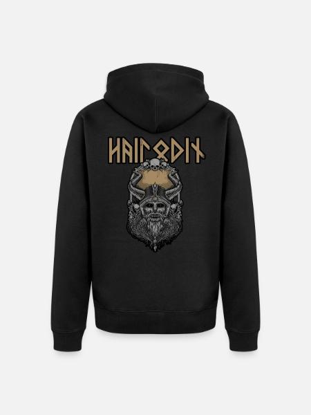Odin Vikings - Unisex Premium Organic Zip Hoodie - black