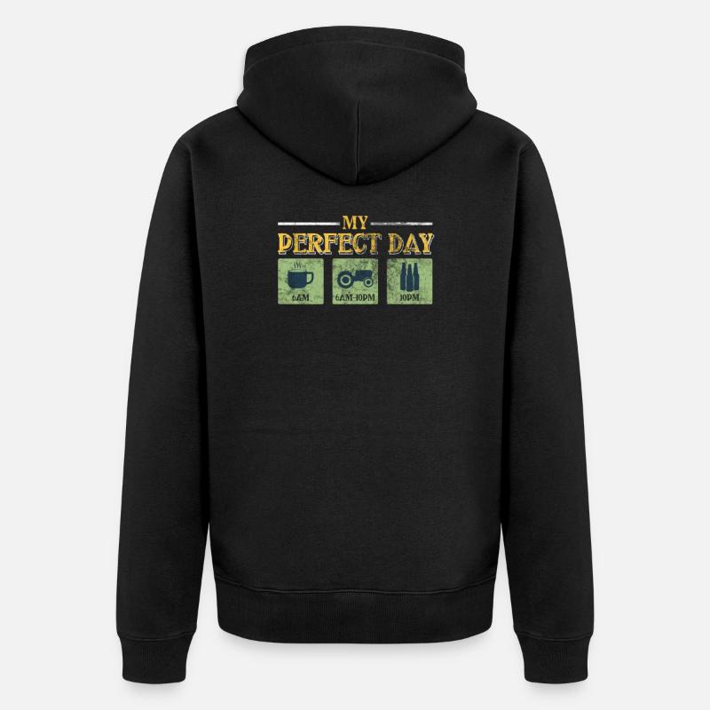 Traktor - Unisex Premium Bio Zip Hoodie - Schwarz