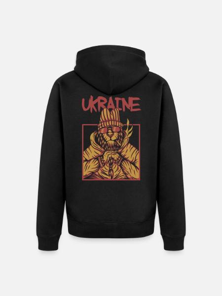 ukraine - Unisex Premium Bio Zip Hoodie - Schwarz