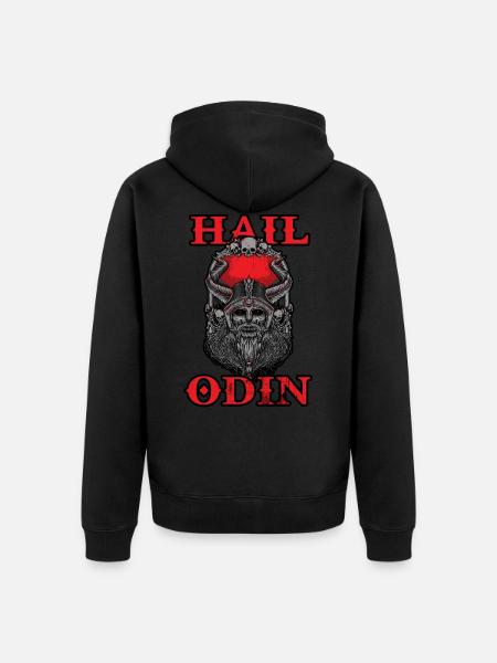 vikinger odin - Unisex Premium Bio Zip Hoodie - Schwarz