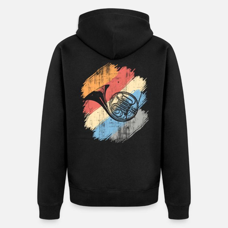 cor français - Veste à capuche bio Premium Unisexe - noir