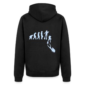 Scuba diver diver - Unisex Premium Organic Zip Hoodie - black - Back - Nico (187cm)