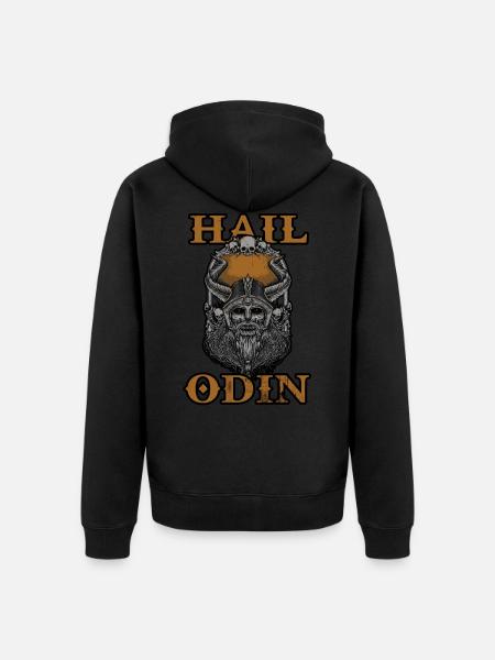 Hail Odin Vikings - Unisex Premium Organic Zip Hoodie - black