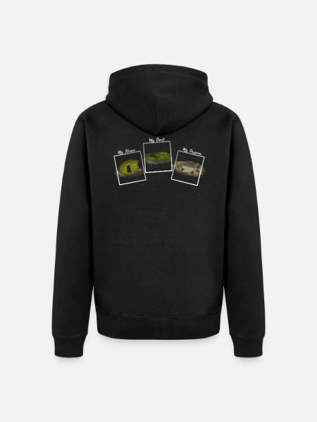 Carpes pêche - Veste à capuche bio Premium Unisexe - noir