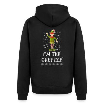 I am the boss eleven matching family group - Unisex Premium Organic Zip Hoodie - black - Back - Nico (187cm)