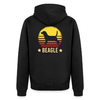beagle - Veste à capuche bio Premium Unisexe - noir - Dos - Nico (187cm)