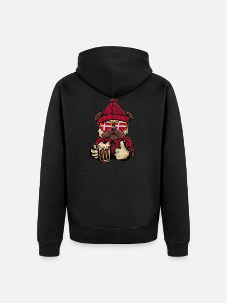 Danemark - Veste à capuche bio Premium Unisexe - noir