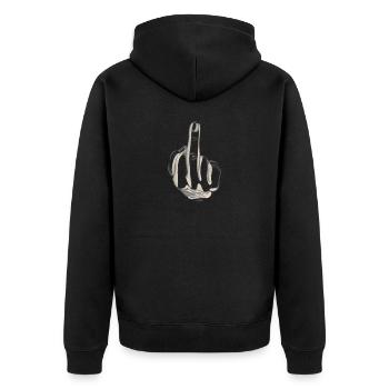 Doigt du milieu Doigt du milieu Doigt puant Fuck You - Veste à capuche bio Premium Unisexe - noir - Dos - Nico (187cm)