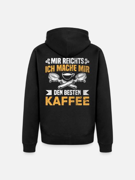 Barista Kaffee Geschenkidee - Unisex Premium Bio Zip Hoodie - Schwarz