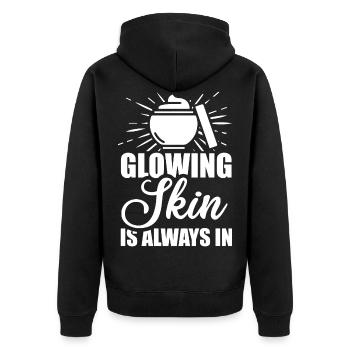 Soins du visage Peau Derma Dermatologe - Veste à capuche bio Premium Unisexe - noir - Dos - Nico (187cm)