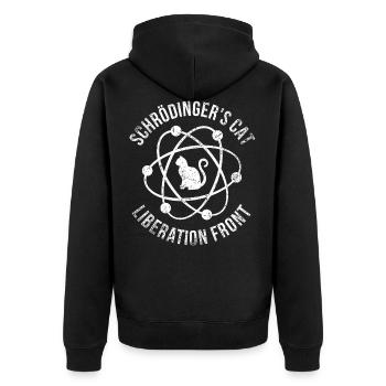 Le chat de Schrödinger - Veste à capuche bio Premium Unisexe - noir - Dos - Nico (187cm)