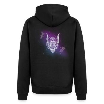 Masque démoniaque Oni - Veste à capuche bio Premium Unisexe - noir - Dos - Nico (187cm)