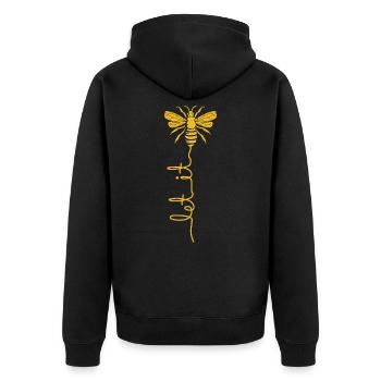 Honeybee Beekeeper Bee Love For Beekeeper - Unisex Premium Organic Zip Hoodie - black - Back - Nico (187cm)