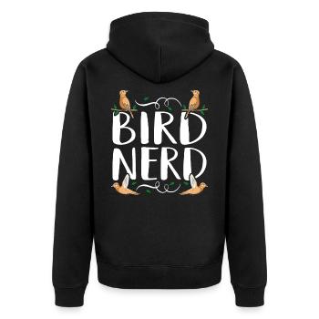 Cadeau de Nerd bird pour Bird Day ! - Veste à capuche bio Premium Unisexe - noir - Dos - Nico (187cm)