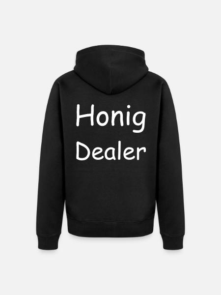 Honig Dealer - Unisex Premium Bio Zip Hoodie - Schwarz