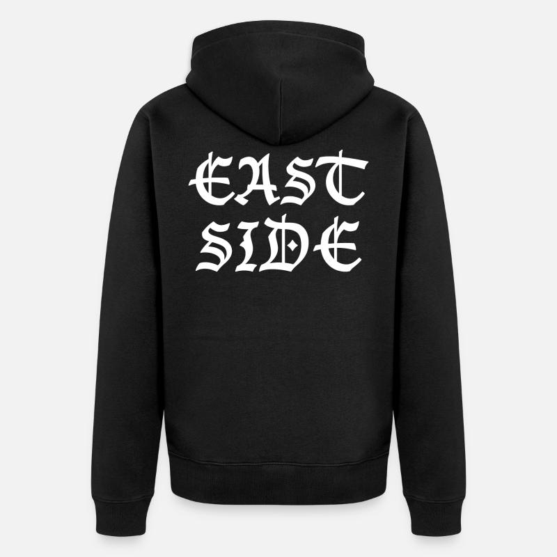 EASTSIDE East - Unisex Premium Organic Zip Hoodie - black