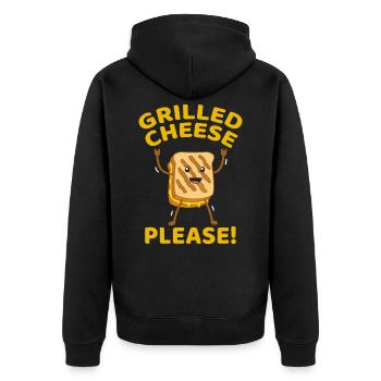 Fromage grillé S’il vous plaît - Veste à capuche bio Premium Unisexe - noir - Dos - Nico (187cm)