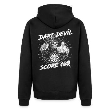 Dart - Veste à capuche bio Premium Unisexe - noir - Dos - Nico (187cm)