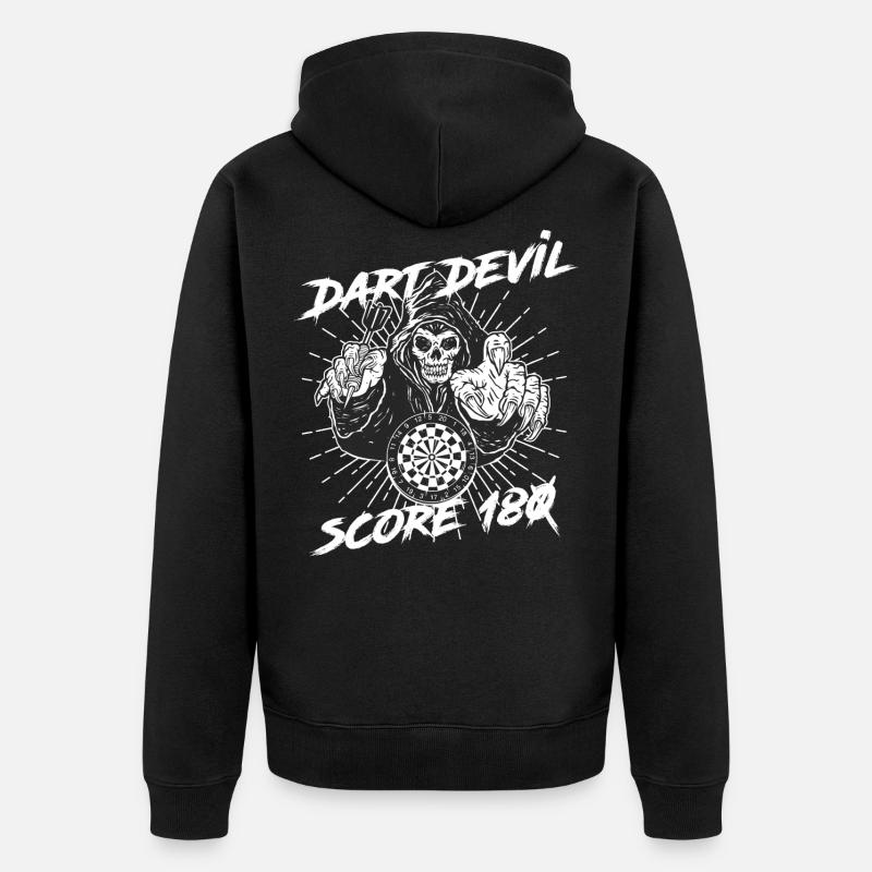 Dart - Unisex Premium Bio Zip Hoodie - Schwarz