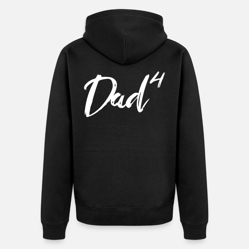 Papa Haut Quatre - Veste à capuche bio Premium Unisexe - noir