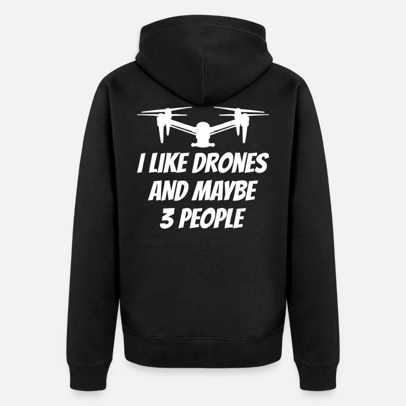 Drone - Veste à capuche bio Premium Unisexe - noir