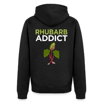 Rhubarbe amusant amusant - Veste à capuche bio Premium Unisexe - noir - Dos - Nico (187cm)