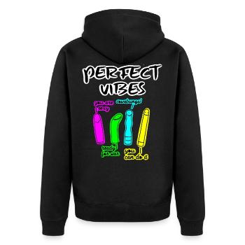 2reborn Perfect Vibes Dildos white - Veste à capuche bio Premium Unisexe - noir - Dos - Nico (187cm)