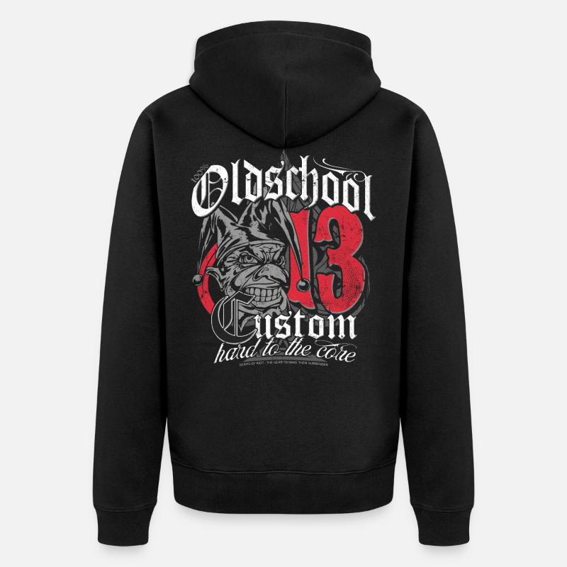 Oldschool Custom - Veste à capuche bio Premium Unisexe - noir