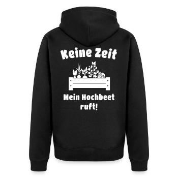 Garten Gartenbeet Hochbeet Gärtnern - Unisex Premium Bio Zip Hoodie - Schwarz - Hinten - Nico (187cm)