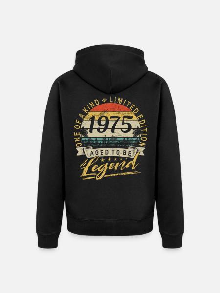 Limited Edition Geburtsjahr 1975 Geburtstag Retro - Ekologisk premiumluvjack unisex - svart