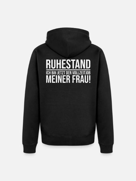 Ruhestand Pensionierung Abschiedsfeier Abschieds - Unisex Premium Bio Zip Hoodie - Schwarz